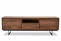 Ebuy24 Tori TV Tisch - Tori TV Tisch 2 Türen, 1 offene Ablage, 1 Schublade, Wallnuss Furnier, schwarz. -Kommoden Verkäufe 2023 012144fdd9fe4644adf42887392703ac