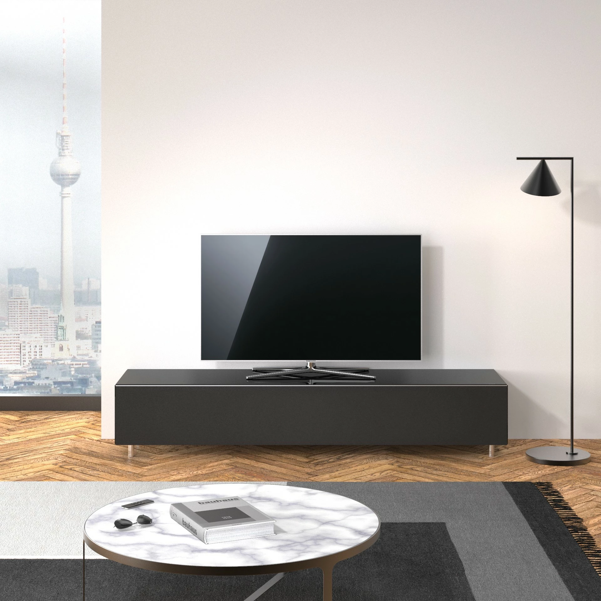 JUST by Spectral TV-Lowboard Just.Lima für Soundbars - Schwarz - Breite: 200 cm 4 JUST by Spectral TV-Lowboard Just.Lima für Soundbars - Schwarz - Breite: 200 cm – Bild 2