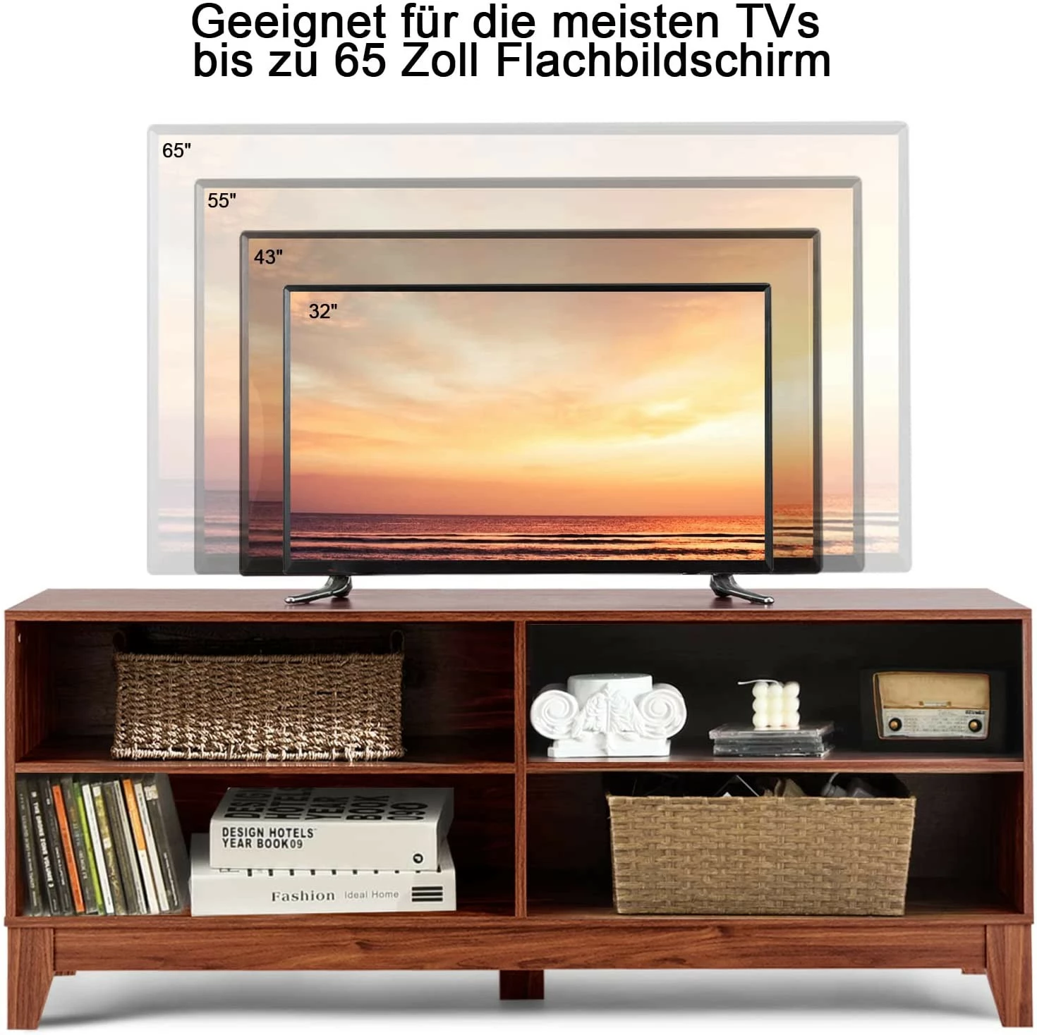 Costway TV-Schrank Fernsehschrank 6 Costway TV-Schrank Fernsehschrank – Bild 4