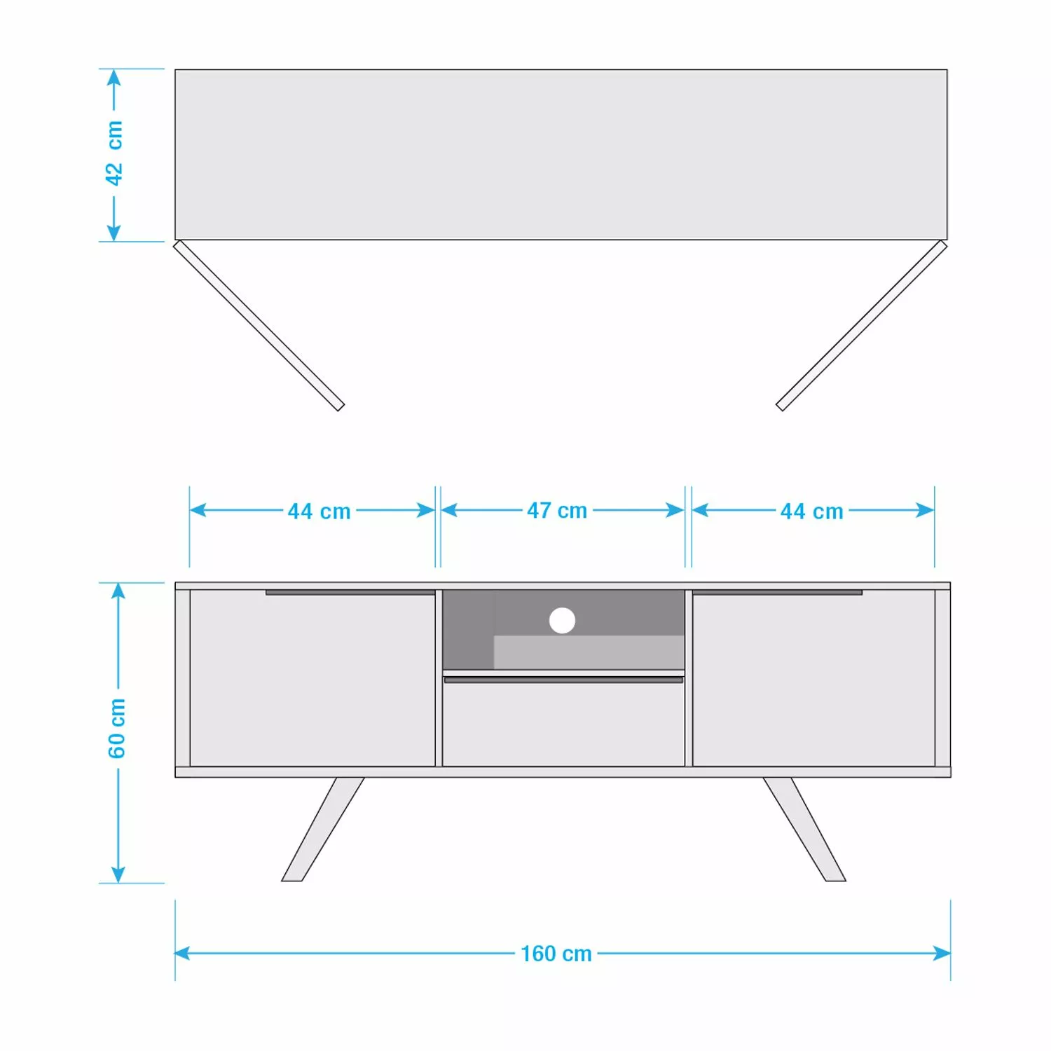 Studio Copenhagen TV-Lowboard Loca III - Weiß / Eiche 13 Studio Copenhagen TV-Lowboard Loca III - Weiß / Eiche – Bild 11