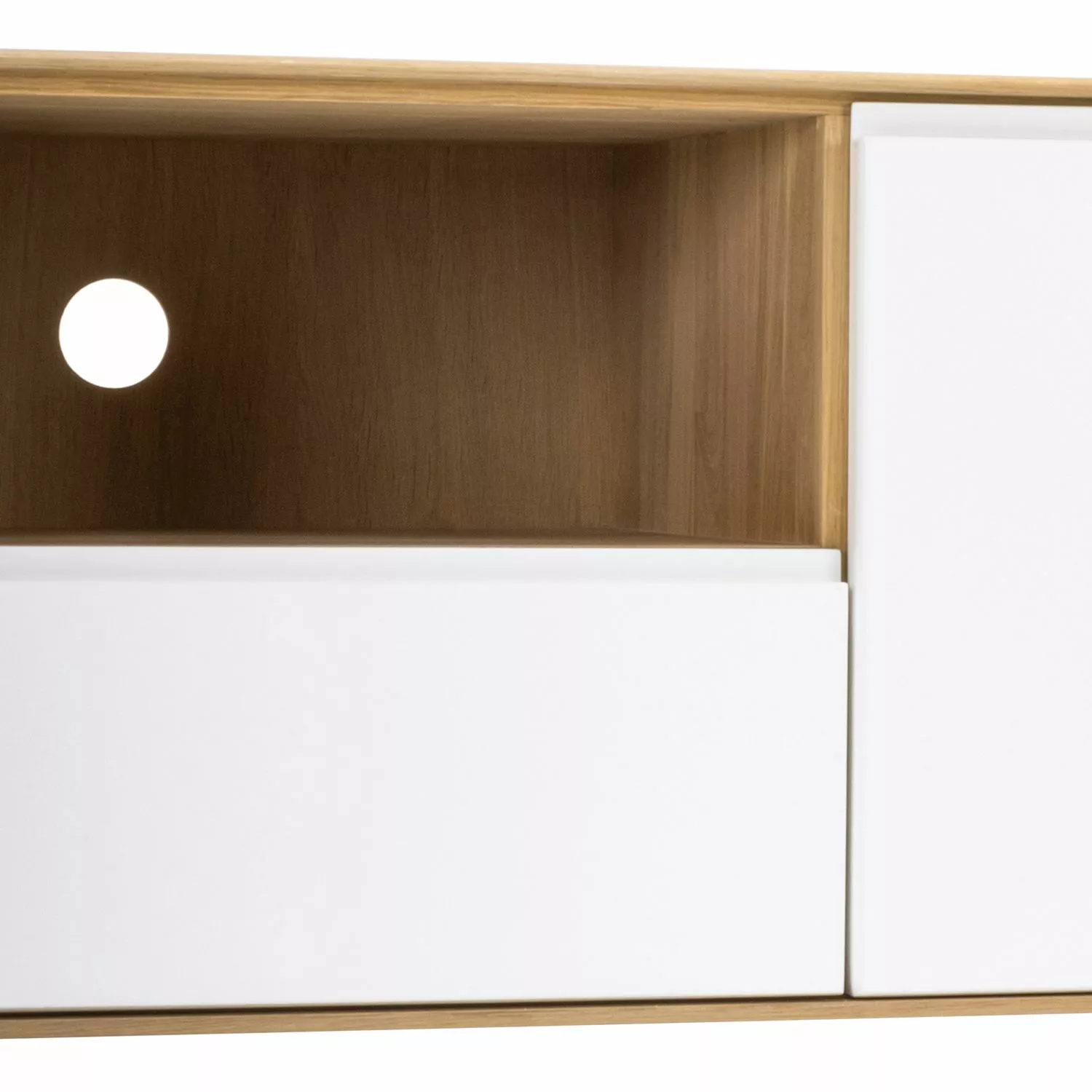 Studio Copenhagen TV-Lowboard Loca III - Weiß / Eiche 9 Studio Copenhagen TV-Lowboard Loca III - Weiß / Eiche – Bild 7