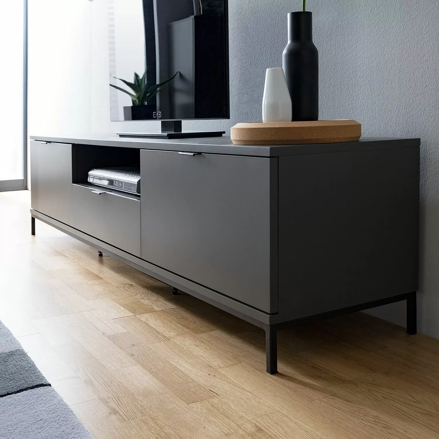 Studio Copenhagen TV-Lowboard Harma - Dunkelgrau 12 Studio Copenhagen TV-Lowboard Harma - Dunkelgrau – Bild 10