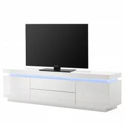 Fredriks TV-Lowboard Emblaze II - inkl. LED Beleuchtung- - Hochglanz Weiß