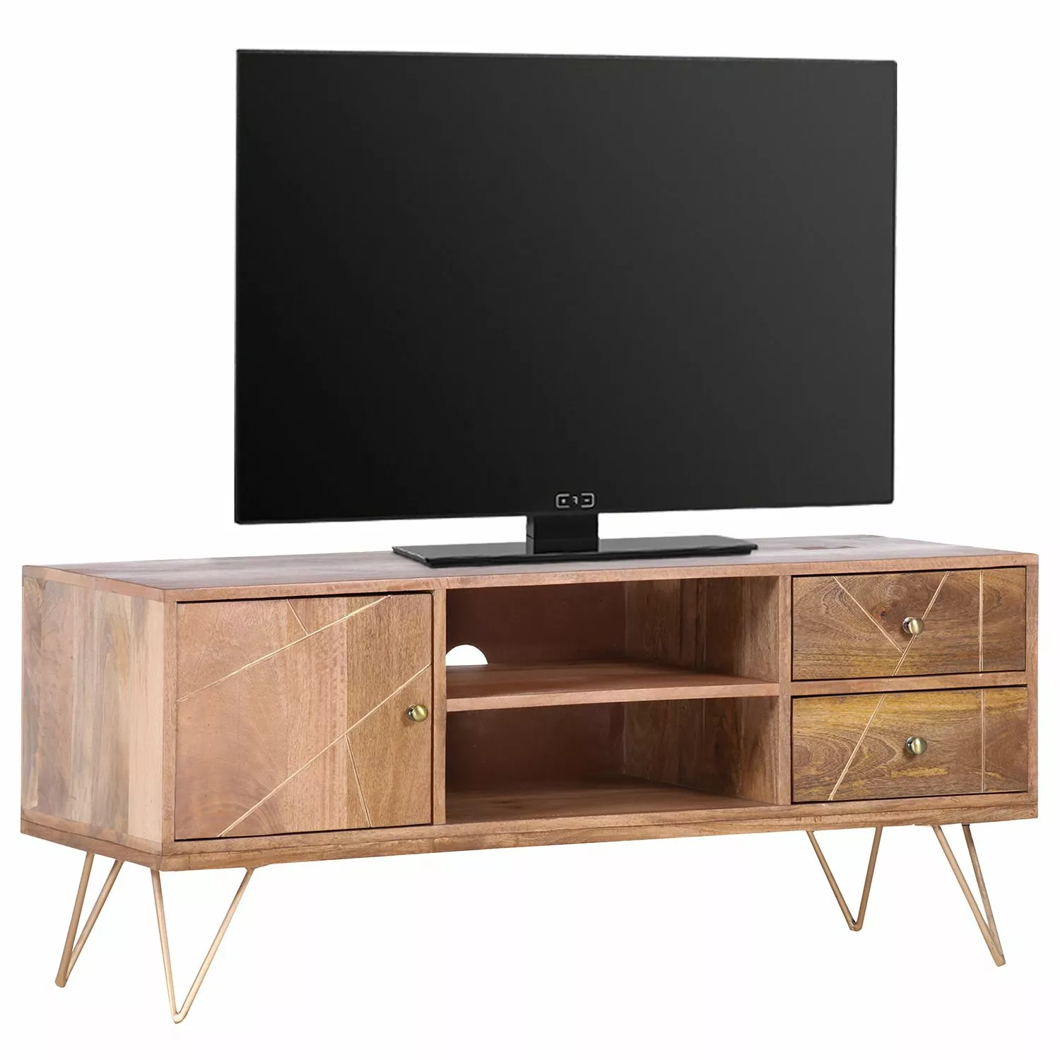 Ars manufacti TV-Lowboard Argallo - Mango massiv / Metall - Mango / Gold 3 Ars manufacti TV-Lowboard Argallo - Mango massiv / Metall - Mango / Gold