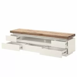 Fredriks TV-Lowboard Roble III - Inkl. Beleuchtung - Eiche / Matt Weiß -Kommoden Verkäufe 2023 1000064531 200811 13575500708 DETAILS P000000001000064531