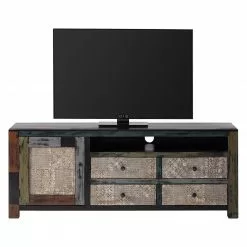 Wolf-Möbel TV-Lowboard Goa III - Mango teilmassiv - Mango Dunkelbraun