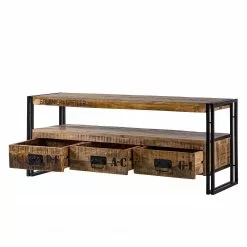 Wolf-Möbel TV-Lowboard Iron - Mango massiv / Eisen -Kommoden Verkäufe 2023 1000104115 190930 13342100039 DETAILS P000000001000104115