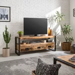 Wolf-Möbel TV-Lowboard Iron - Mango massiv / Eisen -Kommoden Verkäufe 2023 1000104115 200407 07014200008 MOOD DETAILS P000000001000104115 mood