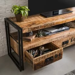 Wolf-Möbel TV-Lowboard Iron - Mango massiv / Eisen -Kommoden Verkäufe 2023 1000104115 200407 07014500011 MOOD DETAILS P000000001000104115 mood