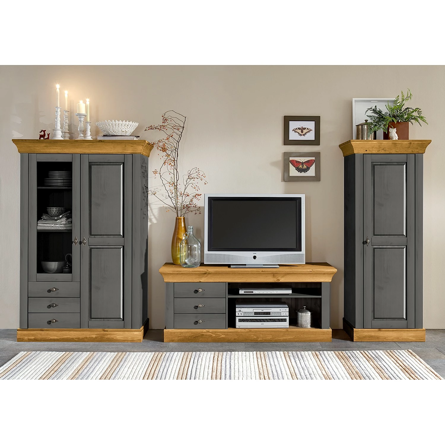 Maison Belfort TV-Lowboard Bergen - Kiefer Grau / Kiefer Laugenfarbig 6 Maison Belfort TV-Lowboard Bergen - Kiefer Grau / Kiefer Laugenfarbig – Bild 4