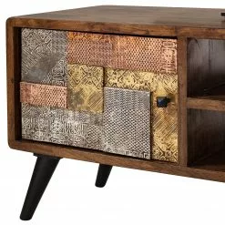 Wolf-Möbel TV-Lowboard Orient - Akazie massiv / Metall - Mehrfarbig -Kommoden Verkäufe 2023 1000114118 200512 14062700018 DETAILS P000000001000114118