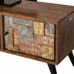 Wolf-Möbel TV-Lowboard Orient - Akazie massiv / Metall - Mehrfarbig -Kommoden Verkäufe 2023 1000114118 200512 14062800020 DETAILS P000000001000114118