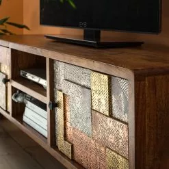 Wolf-Möbel TV-Lowboard Orient - Akazie massiv / Metall - Mehrfarbig -Kommoden Verkäufe 2023 1000114118 200630 10584500003 DETAILS P000000001000114118