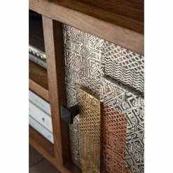 Wolf-Möbel TV-Lowboard Orient - Akazie massiv / Metall - Mehrfarbig -Kommoden Verkäufe 2023 1000114118 200630 10584600005 DETAILS P000000001000114118