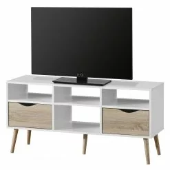 Mørteens TV-Lowboard Sunndal I - Gummibaum teilmassiv