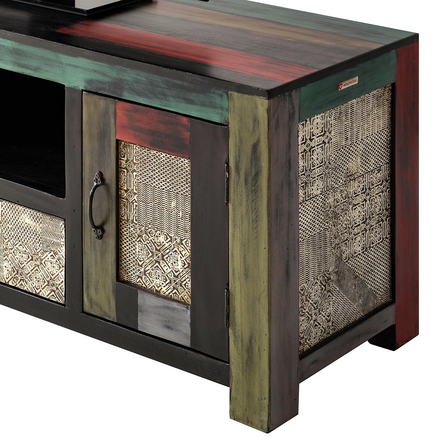 Wolf-Möbel TV-Lowboard Goa III - Mango teilmassiv - Mango Dunkelbraun / Blau 9 Wolf-Möbel TV-Lowboard Goa III - Mango teilmassiv - Mango Dunkelbraun / Blau – Bild 7