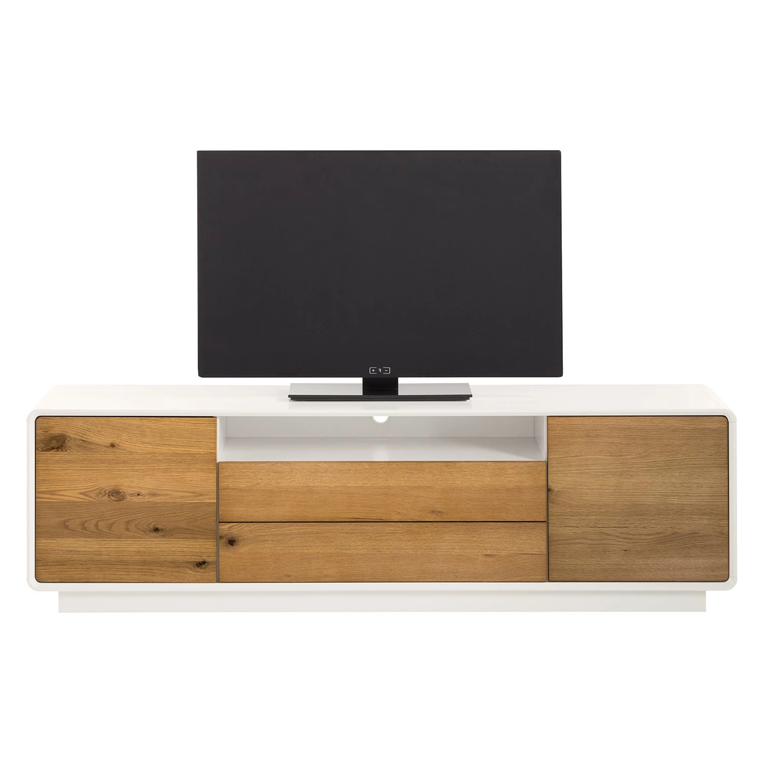 Mørteens TV-Lowboard Boge II - Asteiche / Matt Weiß 5 Mørteens TV-Lowboard Boge II - Asteiche / Matt Weiß – Bild 3