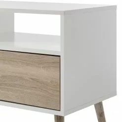 Mørteens TV-Lowboard Sunndal - Gummibaum teilmassiv - Weiß / Eiche Hell -Kommoden Verkäufe 2023 1000123474 190205 08104900006 GALLERYIMAGES P000000001000123474