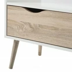 Mørteens TV-Lowboard Sunndal - Gummibaum teilmassiv - Weiß / Eiche Hell -Kommoden Verkäufe 2023 1000123474 190205 08104900009 GALLERYIMAGES P000000001000123474