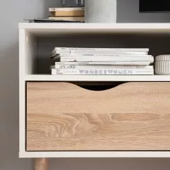 Mørteens TV-Lowboard Sunndal - Gummibaum teilmassiv - Weiß / Eiche Hell -Kommoden Verkäufe 2023 1000123474 190222 12175000019 GALLERYIMAGES P000000001000123474