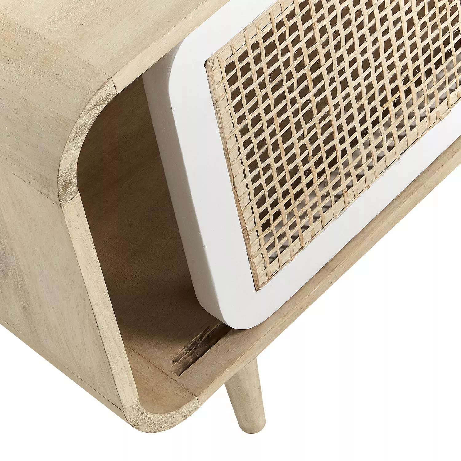 Norrwood TV-Lowboard Gunnebo - Mango massiv - Mango / Weiß 6 Norrwood TV-Lowboard Gunnebo - Mango massiv - Mango / Weiß – Bild 4