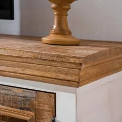 Maison Belfort TV-Lowboard Newhaven - Mango teilmassiv - Mango / Weiß -Kommoden Verkäufe 2023 1000128941 200122 18404000002 DETAILS P000000001000128941