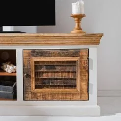 Maison Belfort TV-Lowboard Newhaven - Mango teilmassiv - Mango / Weiß -Kommoden Verkäufe 2023 1000128941 200122 18404000003 DETAILS P000000001000128941