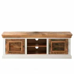 Maison Belfort TV-Lowboard Newhaven - Mango teilmassiv - Mango / Weiß -Kommoden Verkäufe 2023 1000128941 200122 18404000006 DETAILS P000000001000128941