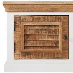 Maison Belfort TV-Lowboard Newhaven - Mango teilmassiv - Mango / Weiß -Kommoden Verkäufe 2023 1000128941 200122 18404100009 DETAILS P000000001000128941