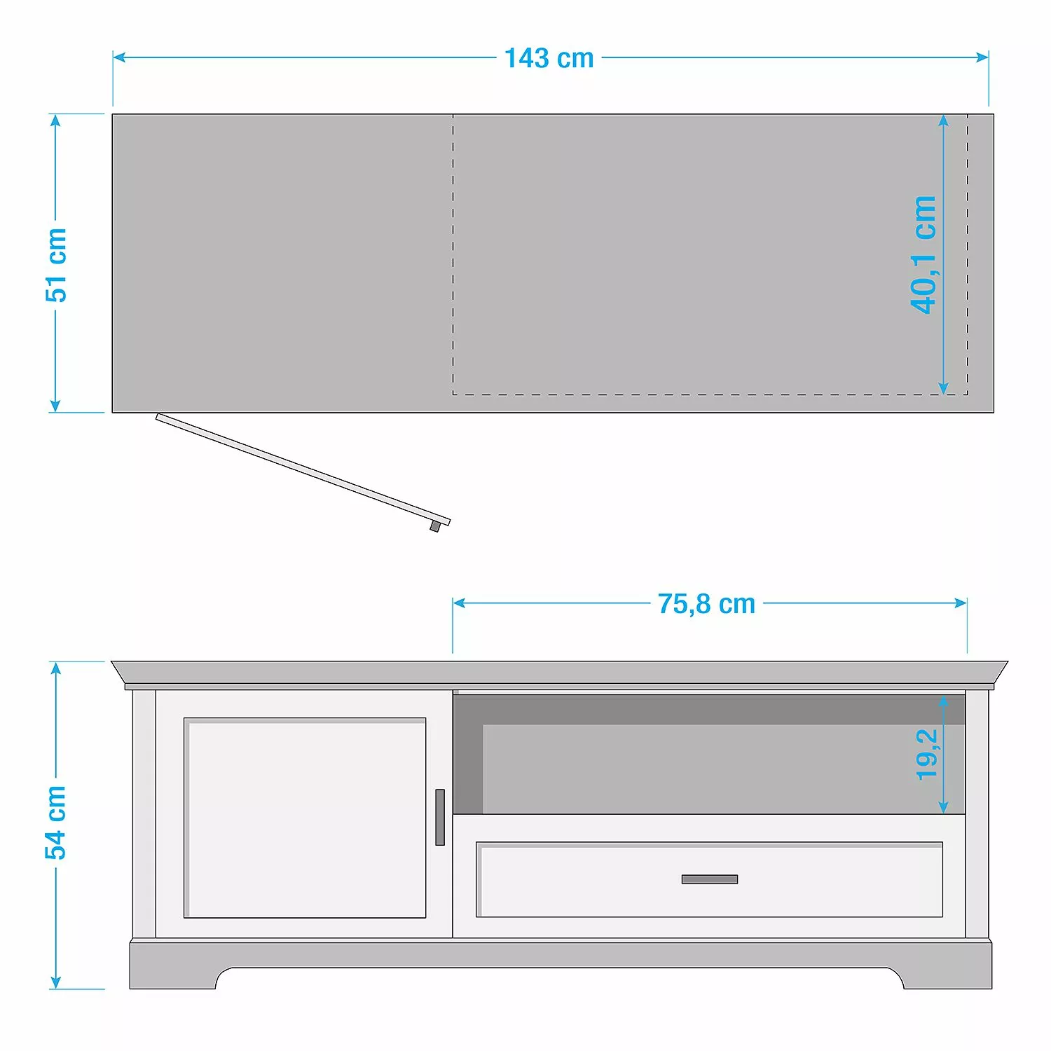 Ridgevalley TV-Lowboard Jasmund I - Graphit 5 Ridgevalley TV-Lowboard Jasmund I - Graphit – Bild 3