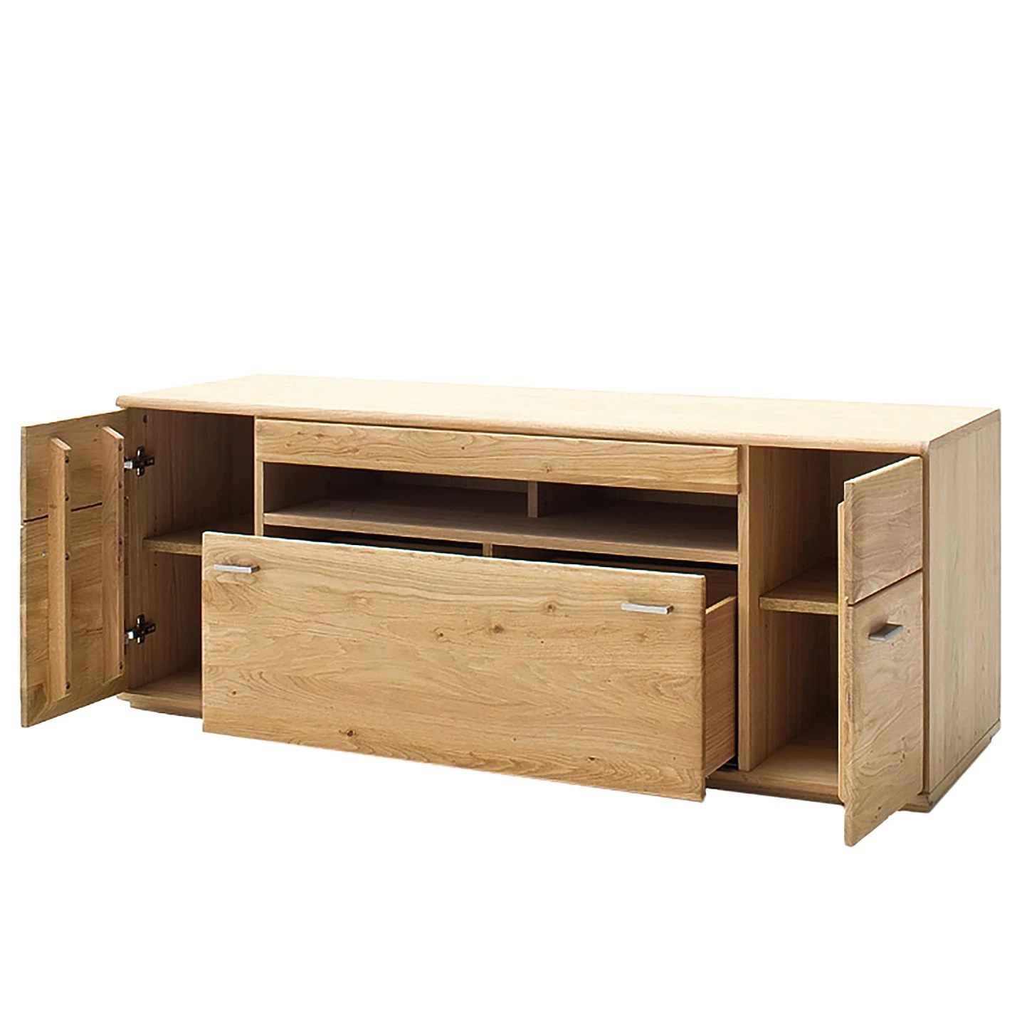 Naturoo TV-Lowboard Vilela - Eiche teilmassiv - Eiche Bianco / Eiche Bianco Dekor - Breite: 150 cm 5 Naturoo TV-Lowboard Vilela - Eiche teilmassiv - Eiche Bianco / Eiche Bianco Dekor - Breite: 150 cm – Bild 3