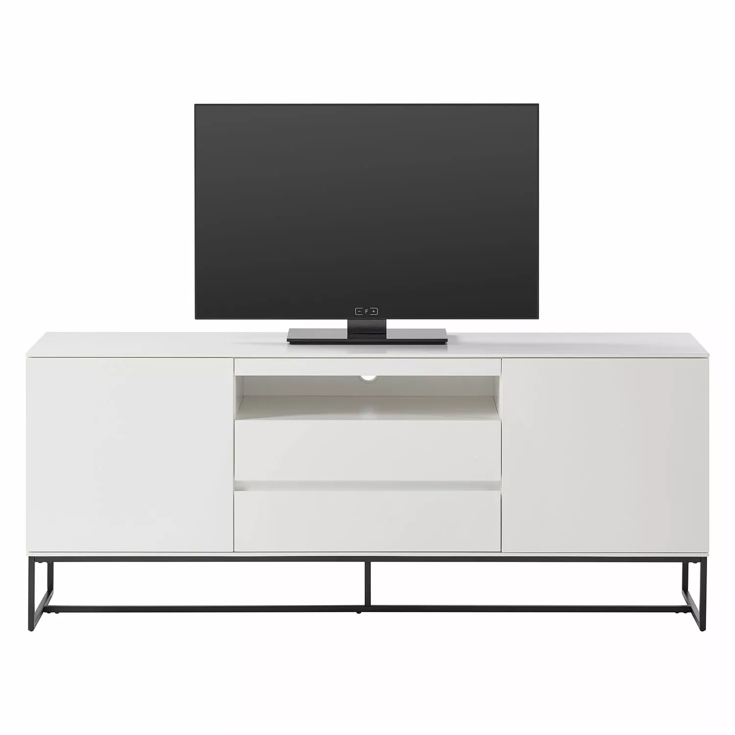 Fredriks TV-Lowboard Zaddy I - Weiß / Schwarz 8 Fredriks TV-Lowboard Zaddy I - Weiß / Schwarz – Bild 6
