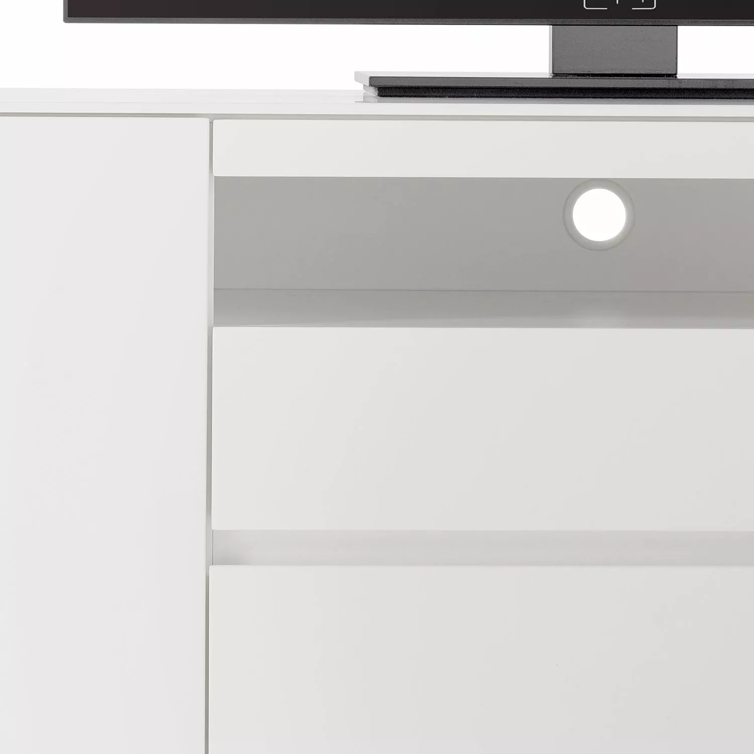 Fredriks TV-Lowboard Zaddy I - Weiß / Schwarz 14 Fredriks TV-Lowboard Zaddy I - Weiß / Schwarz – Bild 12