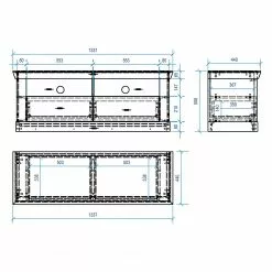 Ridgevalley TV-Lowboard Lewk I - Pinie Weiß Dekor / Pinie Dekor -Kommoden Verkäufe 2023 1000136079 181219 14223900069 GALLERYIMAGES P000000001000136079