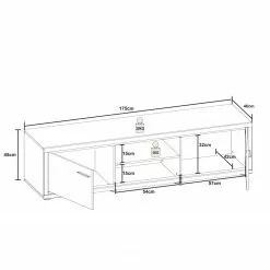 Loftscape TV-Lowboard Hagby II - Eiche Dekor -Kommoden Verkäufe 2023 1000137086 181213 07275100031 GALLERYIMAGES P000000001000137086