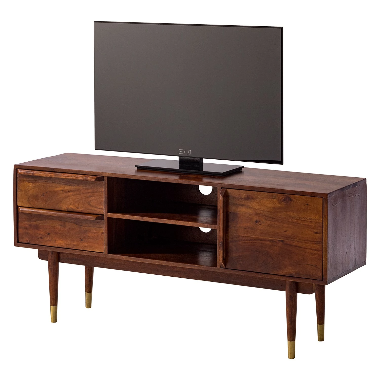 Ars manufacti TV-Lowboard Baxley - Akazie massiv / Metall - Akazie / Gold 3 Ars manufacti TV-Lowboard Baxley - Akazie massiv / Metall - Akazie / Gold