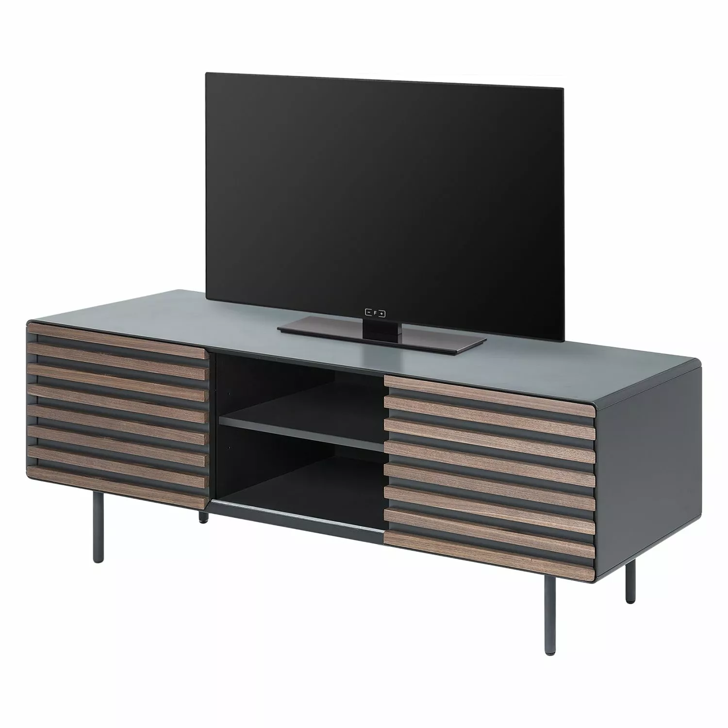 Norrwood TV-Lowboard Kipra I - Echtholzfurnier - Walnuss / Graphit 3 Norrwood TV-Lowboard Kipra I - Echtholzfurnier - Walnuss / Graphit