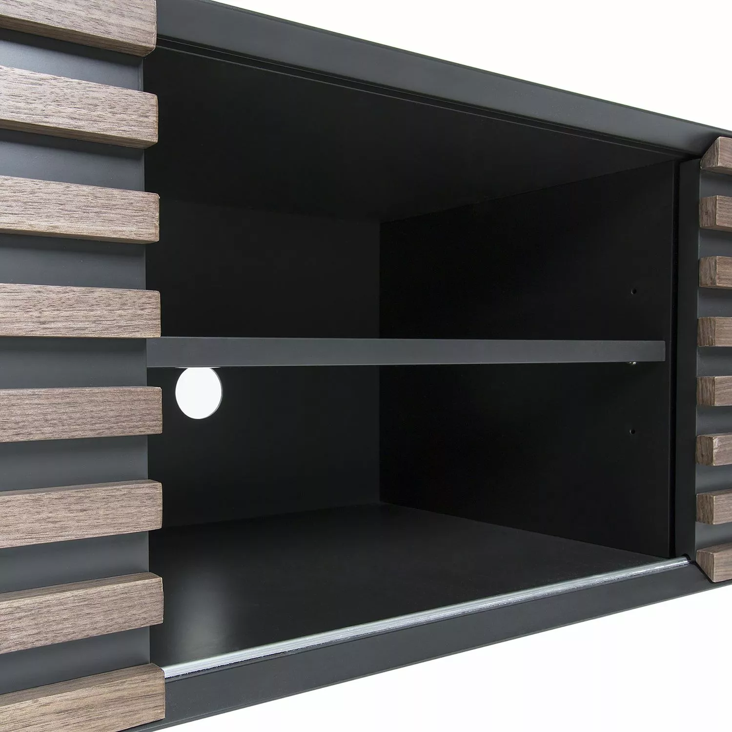 Norrwood TV-Lowboard Kipra I - Echtholzfurnier - Walnuss / Graphit 9 Norrwood TV-Lowboard Kipra I - Echtholzfurnier - Walnuss / Graphit – Bild 7