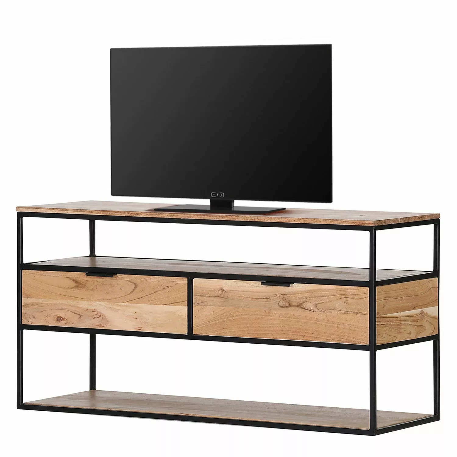 Red Living TV-Lowboard Mello II - Akazie massiv - Akazie Natur / Schwarz 3 Red Living TV-Lowboard Mello II - Akazie massiv - Akazie Natur / Schwarz