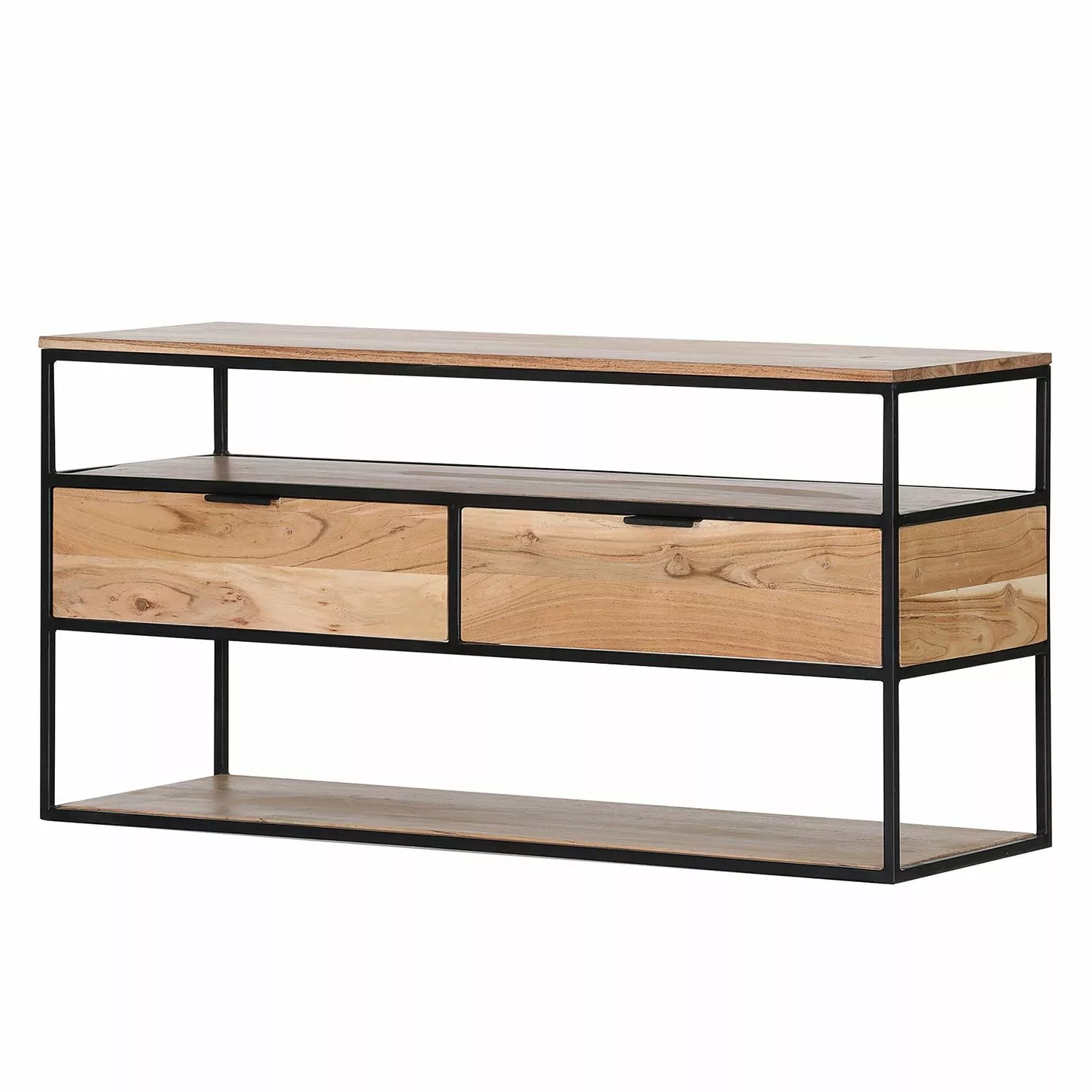 Red Living TV-Lowboard Mello II - Akazie massiv - Akazie Natur / Schwarz 5 Red Living TV-Lowboard Mello II - Akazie massiv - Akazie Natur / Schwarz – Bild 3