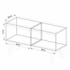 Norrwood TV-Lowboard Gyland I - Matt Weiß / Eiche Riviera Dekor -Kommoden Verkäufe 2023 1000164006 190307 08392200045 GALLERYIMAGES P000000001000164006