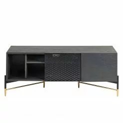 Jack & Alice TV-Lowboard Cabral - Esche Schwarz / Gold -Kommoden Verkäufe 2023 1000166578 190319 10112700009 GALLERYIMAGES P000000001000166578