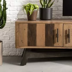 Ars manufacti TV-Lowboard Tamati III - Pinie massiv / Eisen - Pinie / Schwarz -Kommoden Verkäufe 2023 1000166778 200117 07273800007 DETAILS P000000001000166778