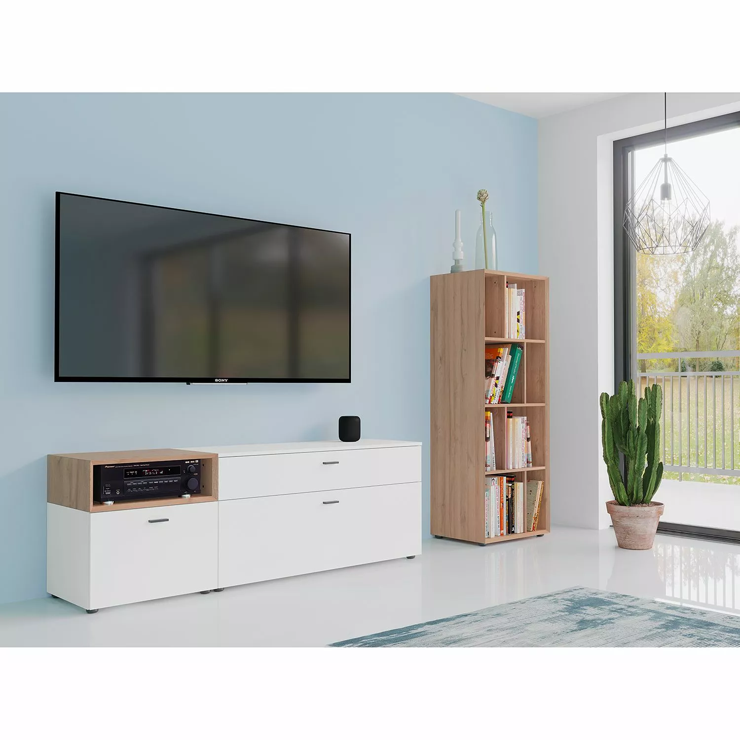 Germania TV-Lowboard Coruna - Weiß / Eiche Grandson Dekor 6 Germania TV-Lowboard Coruna - Weiß / Eiche Grandson Dekor – Bild 4