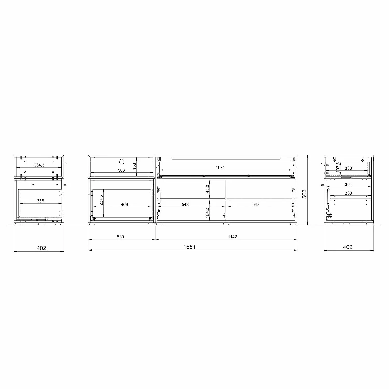 Germania TV-Lowboard Coruna - Weiß / Eiche Grandson Dekor 11 Germania TV-Lowboard Coruna - Weiß / Eiche Grandson Dekor – Bild 9