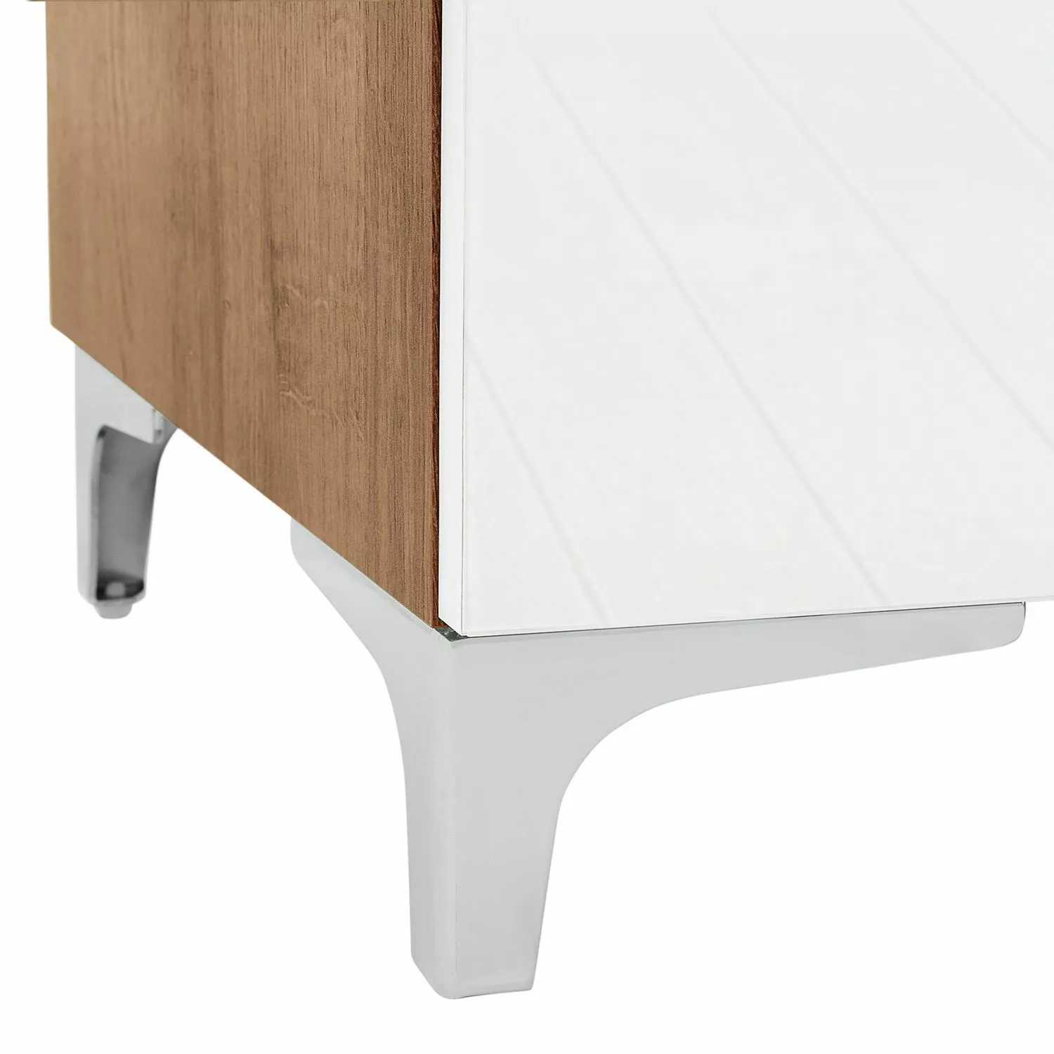 Maja Möbel TV-Lowboard Shino IV - Glas Weiß / Eiche Riviera Dekor 5 Maja Möbel TV-Lowboard Shino IV - Glas Weiß / Eiche Riviera Dekor – Bild 3