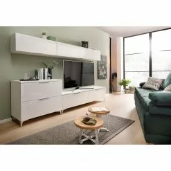 Maja Möbel TV-Lowboard Shino III - Glas Weiß / Weiß -Kommoden Verkäufe 2023 1000170619 190418 12393700109 MOOD GALLERYIMAGES P000000001000170619 mood