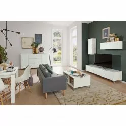 Maja Möbel TV-Lowboard Shino III - Glas Weiß / Weiß -Kommoden Verkäufe 2023 1000170619 190418 12393700111 MOOD GALLERYIMAGES P000000001000170619 mood