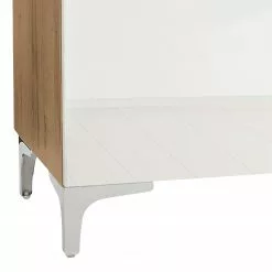 Maja Möbel TV-Lowboard Shino II - Glas Weiß / Eiche Riviera Dekor -Kommoden Verkäufe 2023 1000170622 190418 12393800123 GALLERYIMAGES P000000001000170622