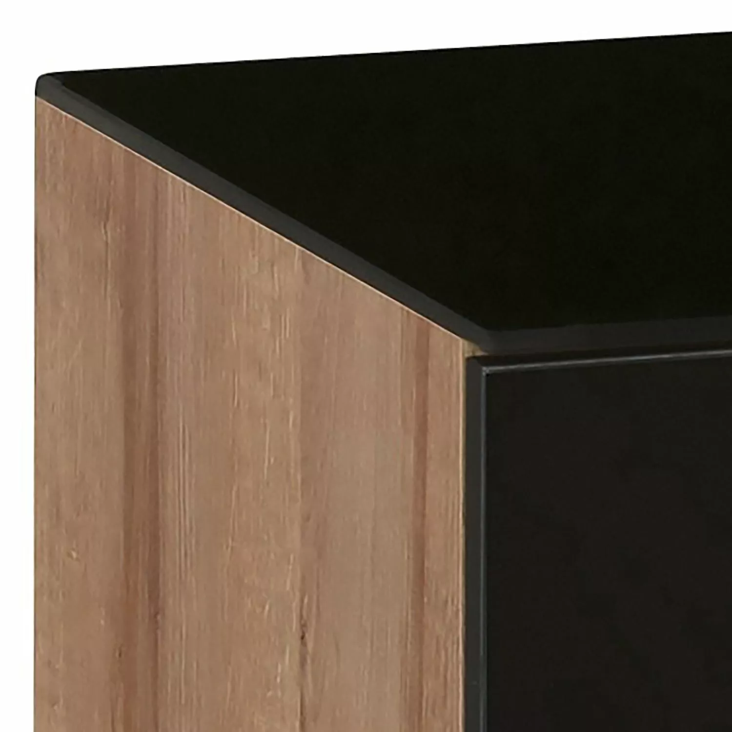 Maja Möbel TV-Lowboard Shino IV - Glas Schwarz / Eiche Riviera Dekor 6 Maja Möbel TV-Lowboard Shino IV - Glas Schwarz / Eiche Riviera Dekor – Bild 4